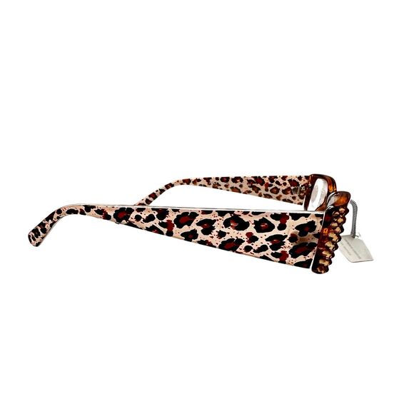 Swarovski Crystal Reading Glasses With Leopard Print New With Tags & Case +4.00 main image 4